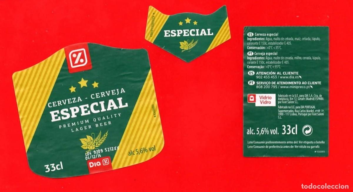 Coleccionismo de cervezas: ETIQUETA CERVEZA DIA 0,33 L (2013)