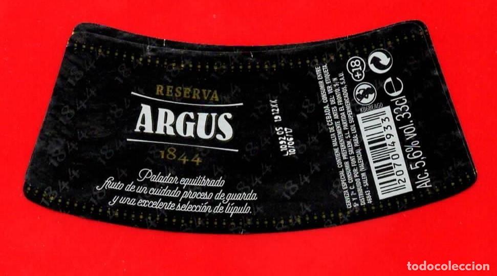 Coleccionismo de cervezas: ETIQUETA CERVEZA ARGUS 0,33 L (2016)