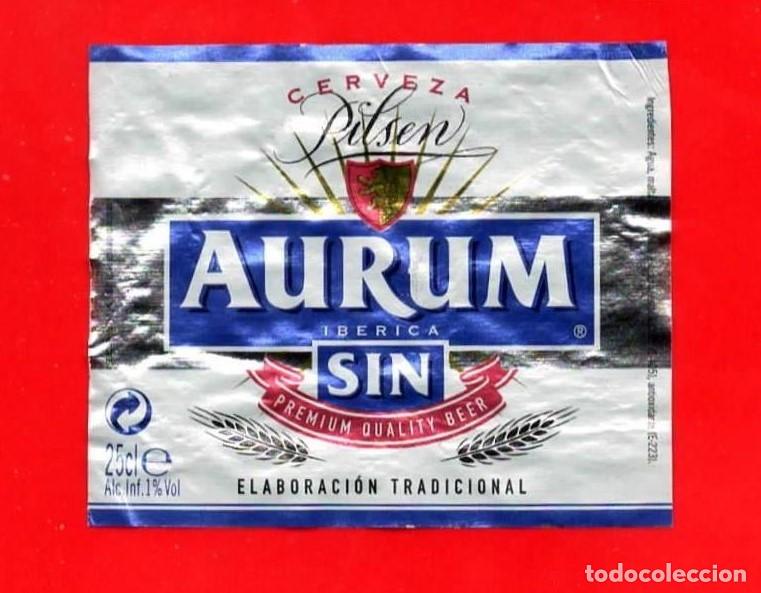 Coleccionismo de cervezas: ETIQUETA CERVEZA AURUM 0,25 L