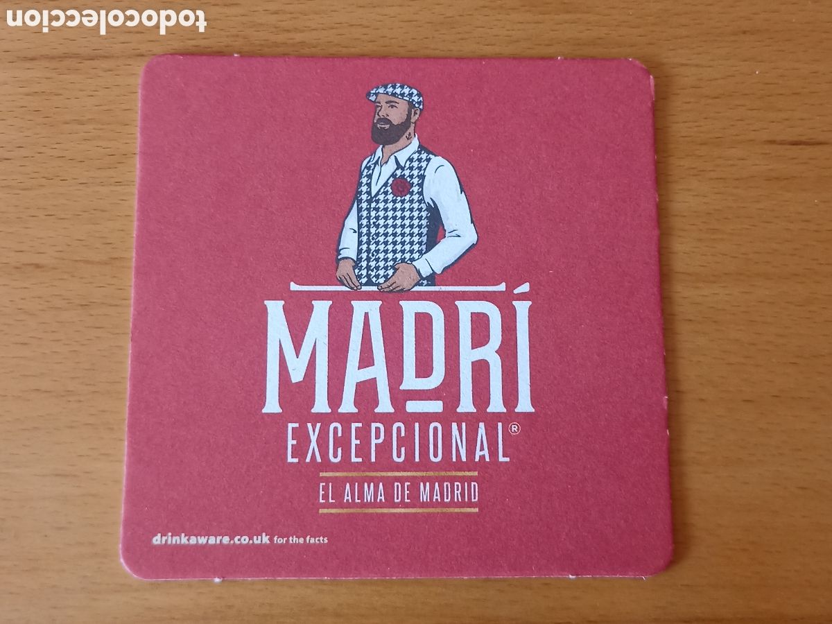Coleccionismo de cervezas: Posavasos cerveza Madr&iacute; Excepcional El alma de Madrid - Pedido m&iacute;nimo 3&euro;
