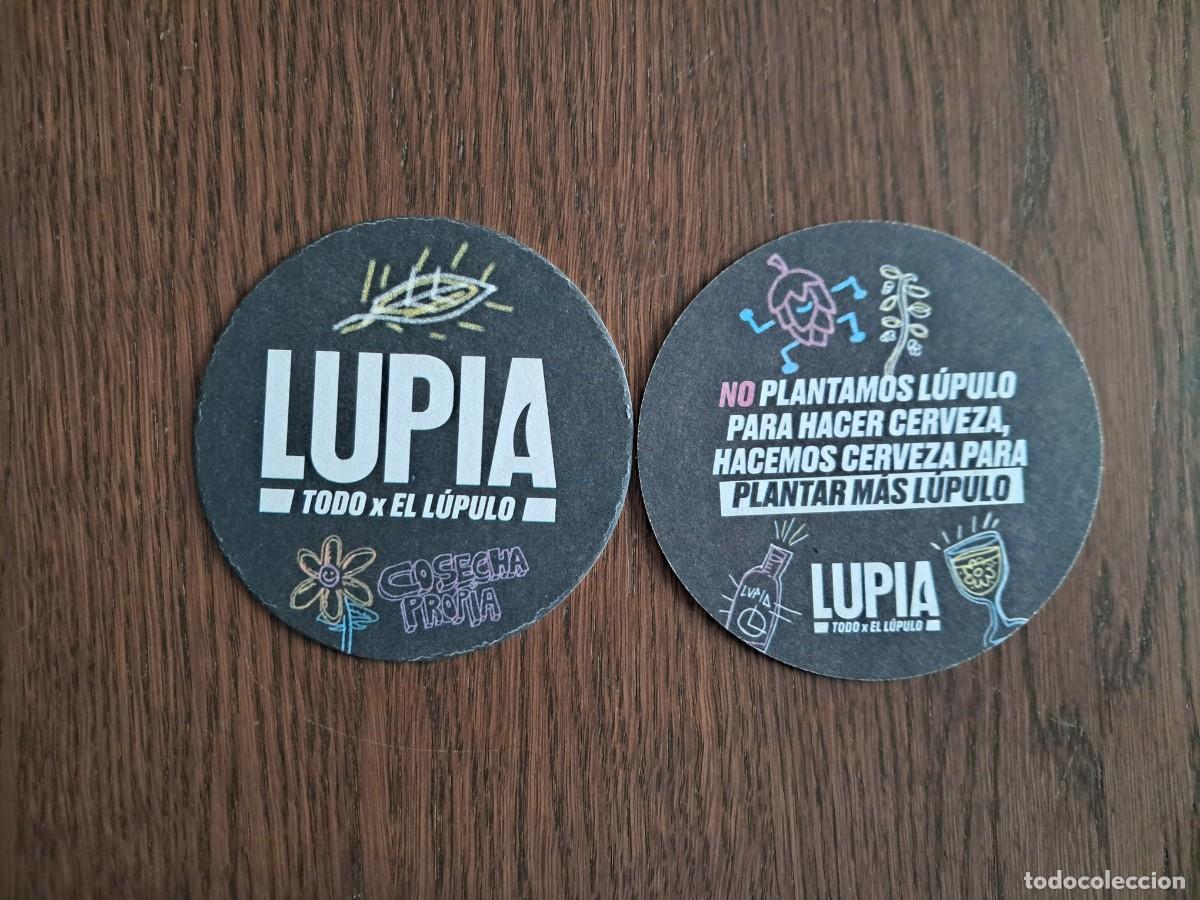 Coleccionismo de cervezas: posavasos de cart&oacute;n de cerveza, Lupia, estrella Galicia.