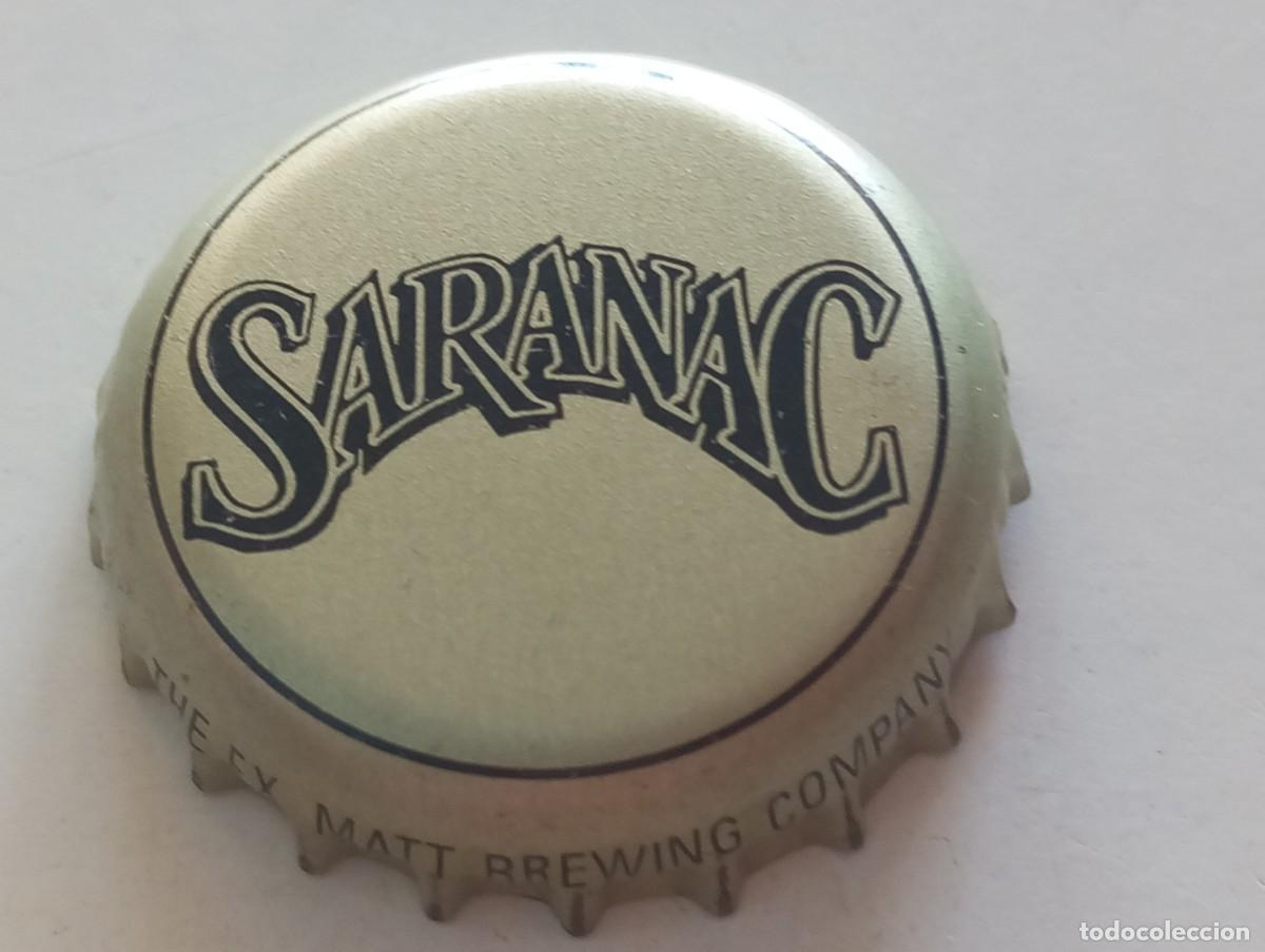Coleccionismo de cervezas: Chapa USA, tap&oacute;n corona de la cerveza de EE.UU. SARANAC
