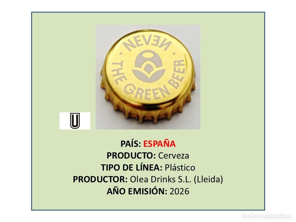 Coleccionismo de cervezas: TAPON CORONA CAPSULA CHAPA CERVEZA NEVEN (ESPA&Ntilde;A)