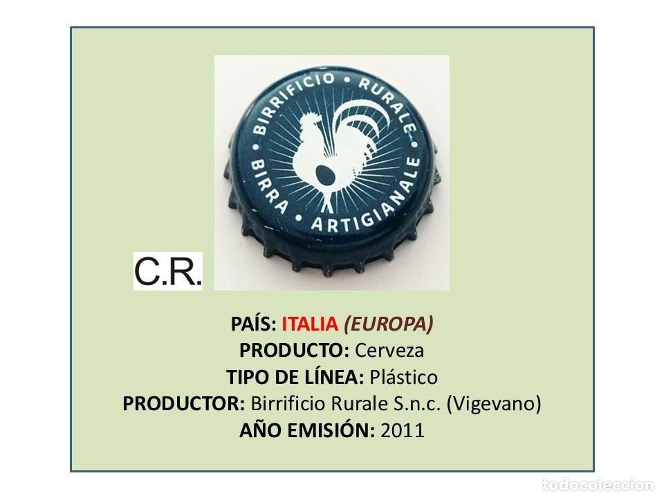 Coleccionismo de cervezas: TAPON CORONA CAPSULA CHAPA CERVEZA RURALE (ITALIA)