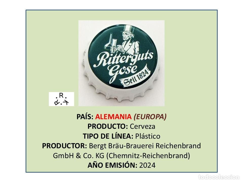 Coleccionismo de cervezas: TAPON CORONA CAPSULA CHAPA CERVEZA RITTERGUTS GOSE (ALEMANIA)