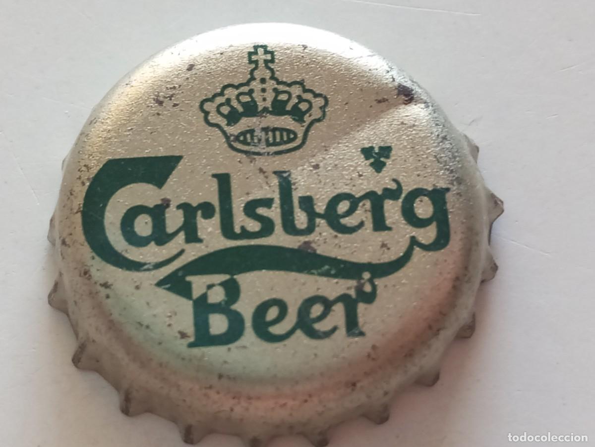Coleccionismo de cervezas: Chapa tap&oacute;n corona de la cerveza danesa CARLSBERG BEER
