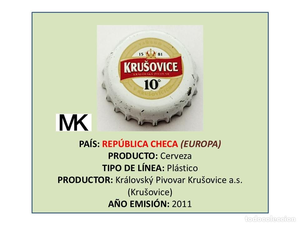 Coleccionismo de cervezas: TAPON CORONA CAPSULA CHAPA CERVEZA KRUSOVICE 10˚ (REP&Uacute;BLICA CHECA)