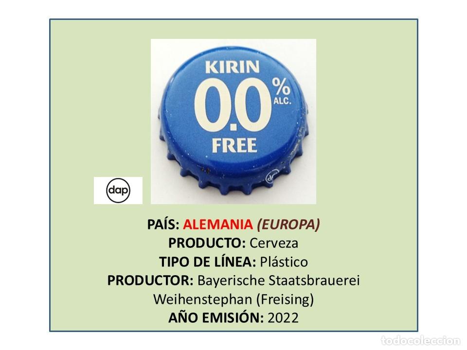 Coleccionismo de cervezas: TAPON CORONA CAPSULA CHAPA CERVEZA KIRIN 0,0% Alc. FREE (ALEMANIA)