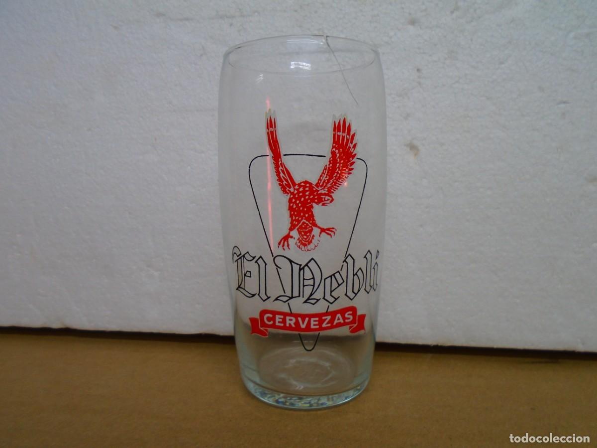 Coleccionismo de cervezas: CERVEZAS&rdquo;EL NEBL&Iacute;&rdquo;ALICANTE.ANTIGUO VASO SERIGRAFIADO,A&Ntilde;OS 60.