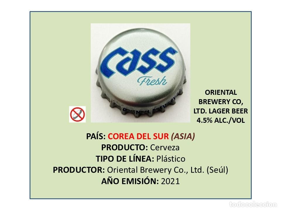 Coleccionismo de cervezas: TAPON CORONA CAPSULA CHAPA CERVEZA CASS FRESH (COREA DEL SUR)