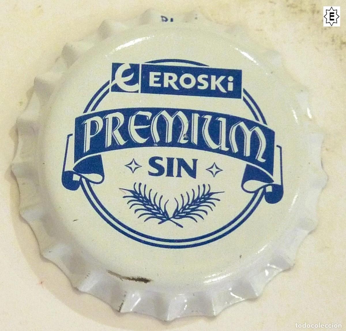 Coleccionismo de cervezas: Chapa cerveza EROSKI Premium Sin kronkorken bottle capsule cap tappi SIN USAR