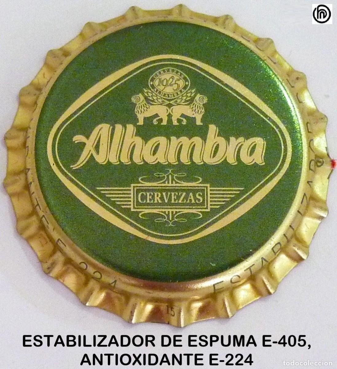 Coleccionismo de cervezas: Chapa cerveza ALHAMBRA T2 verde CON relieve bottle cap capsule tappi SIN USAR