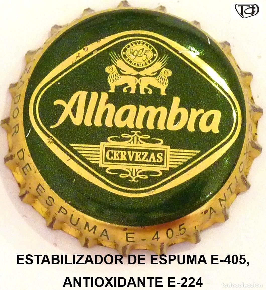 Coleccionismo de cervezas: Chapa cerveza ALHAMBRA T2 verde SIN relieve kronkorken bottle cap capsule tappi