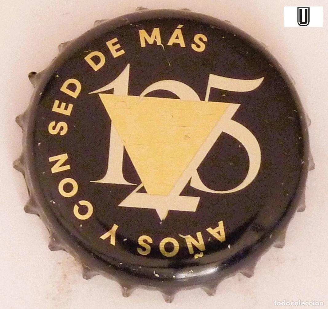 Coleccionismo de cervezas: Chapa cerveza AMBAR 125 A&ntilde;os negra xapa kronkorken bottle cap capsule tappi
