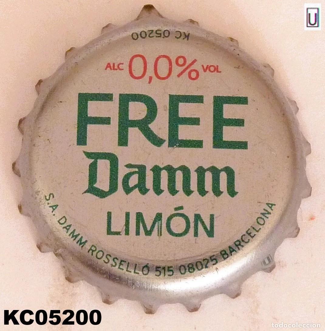 Coleccionismo de cervezas: Chapa cerveza S. A. DAMM Free 0,0 Lim&oacute;n xapa kronkorken bottle cap capsule tappi
