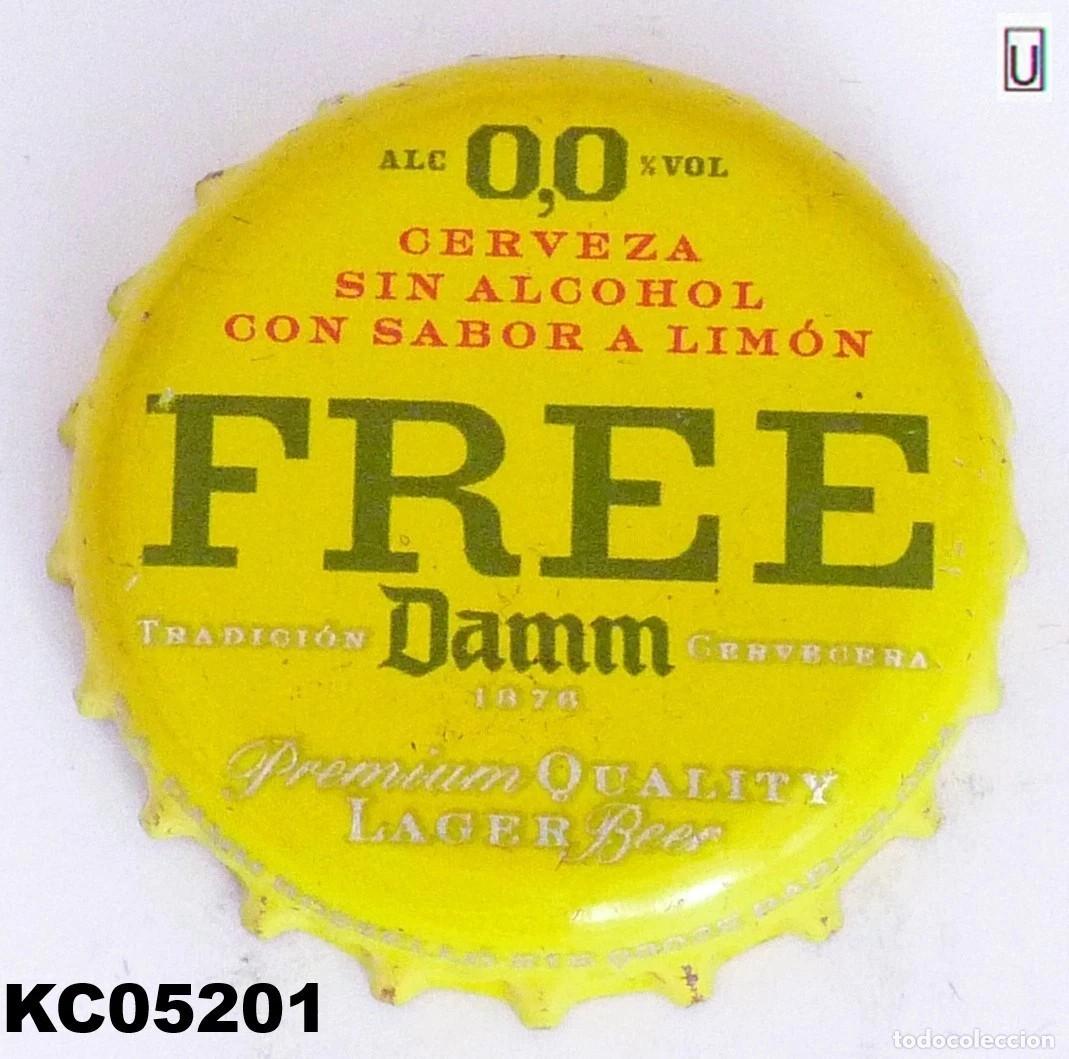 Coleccionismo de cervezas: Chapa cerveza S. A. DAMM Free 0,0 Lim&oacute;n xapa kronkorken bottle cap capsule tappi