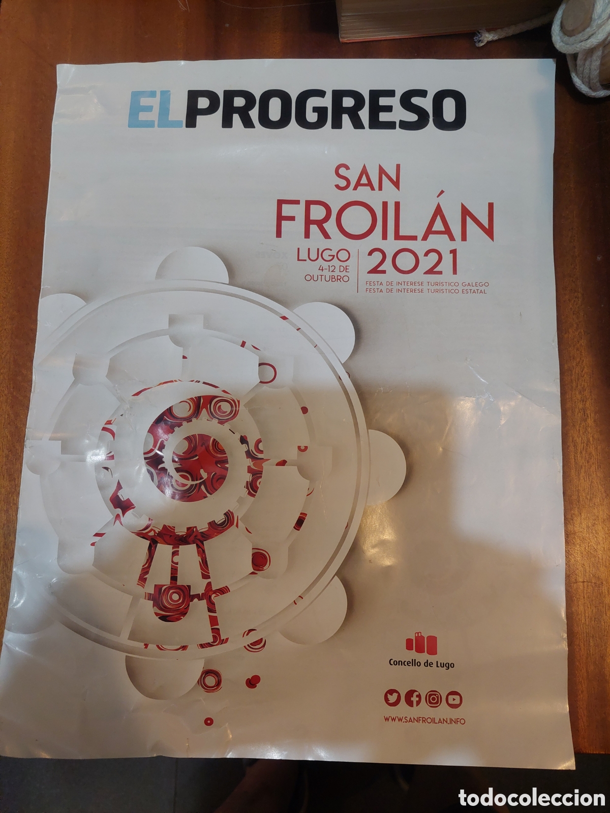 Coleccionismo de cervezas: 2021 San frolilan cartel estrella Galicia San froilan nunca cami&ntilde;a s&oacute;lo.