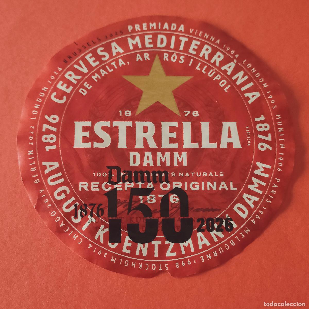 Coleccionismo de cervezas: ETIQUETA ESTRELLA DAMM - 150 ANIVERSARIO - 2026