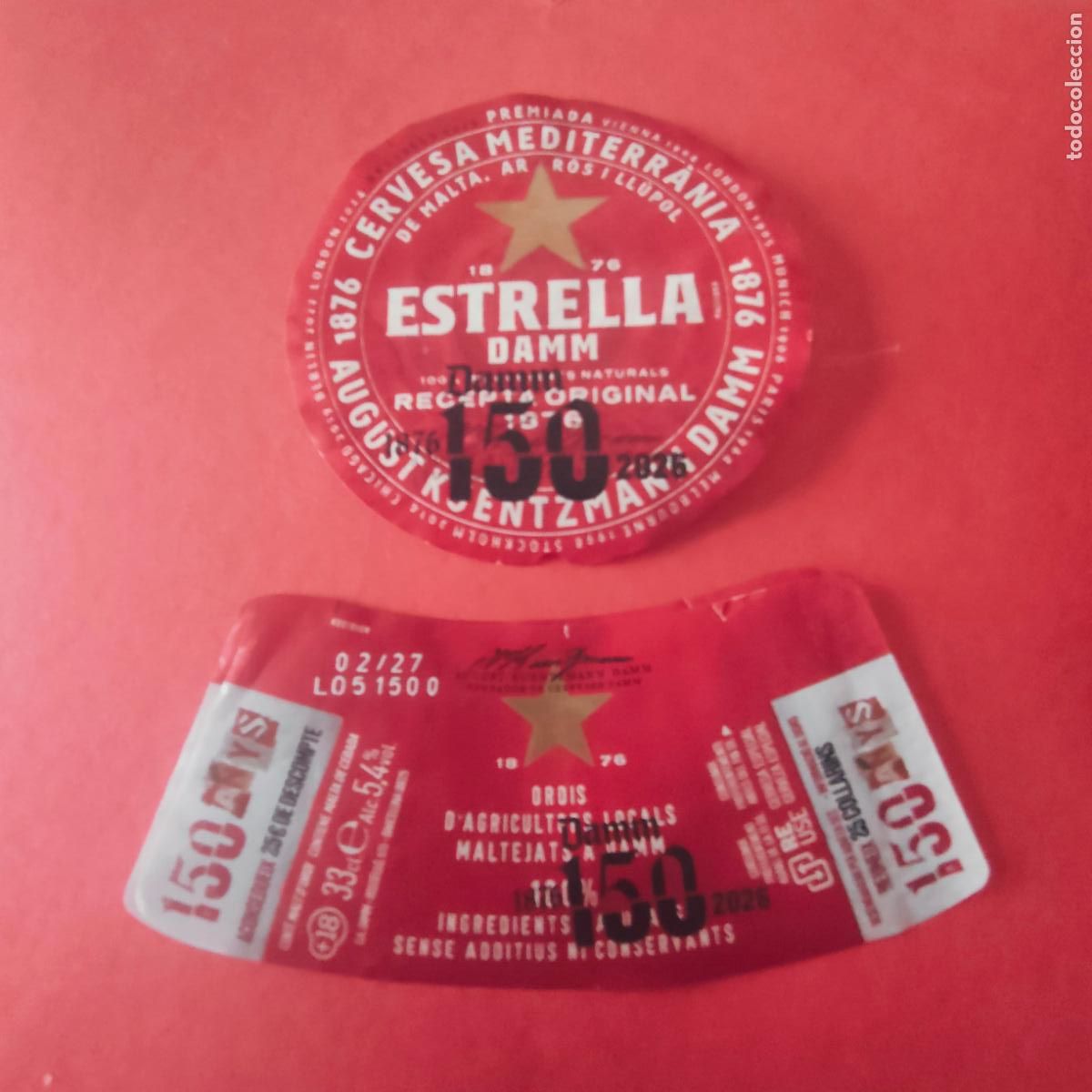 Coleccionismo de cervezas: ETIQUETA ESTRELLA DAMM - 150 ANIVERSARIO - 2026