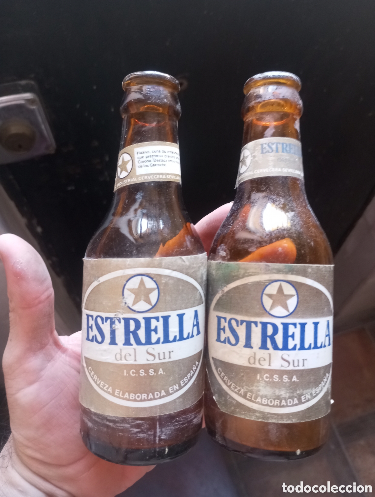 Coleccionismo de cervezas: Botella cerveza Estrella del Sur Sevilla a&ntilde;os 70