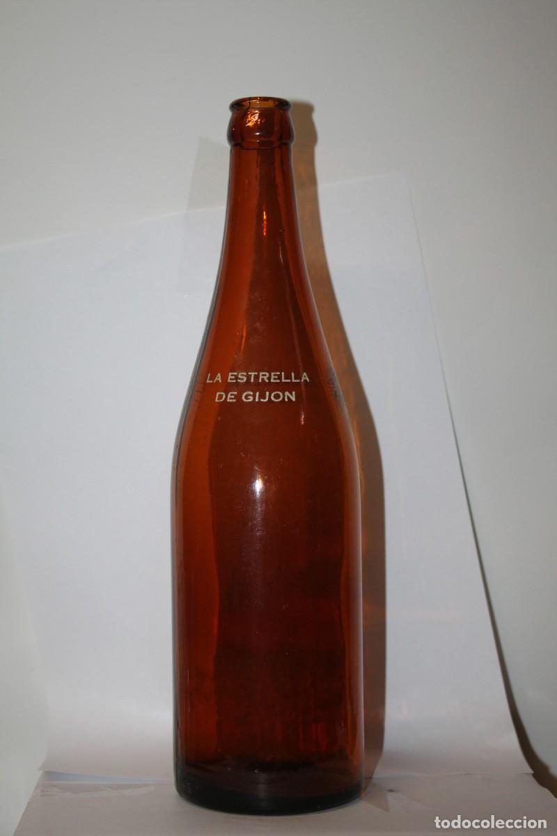 Coleccionismo de cervezas: BOTELLA CERVEZA LA ESTRELLA DE GIJON LITRO