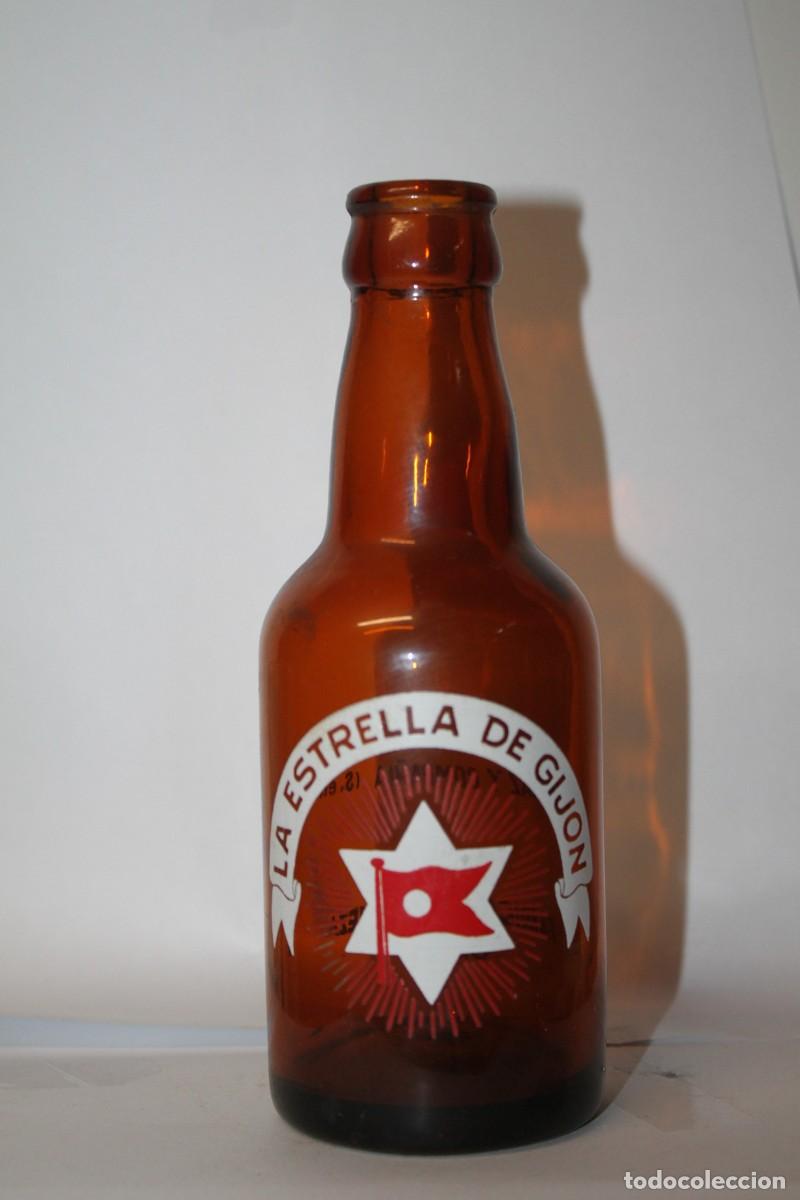 Coleccionismo de cervezas: BOTELLA CERVEZA LA ESTRELLA DE GIJON 20 CL