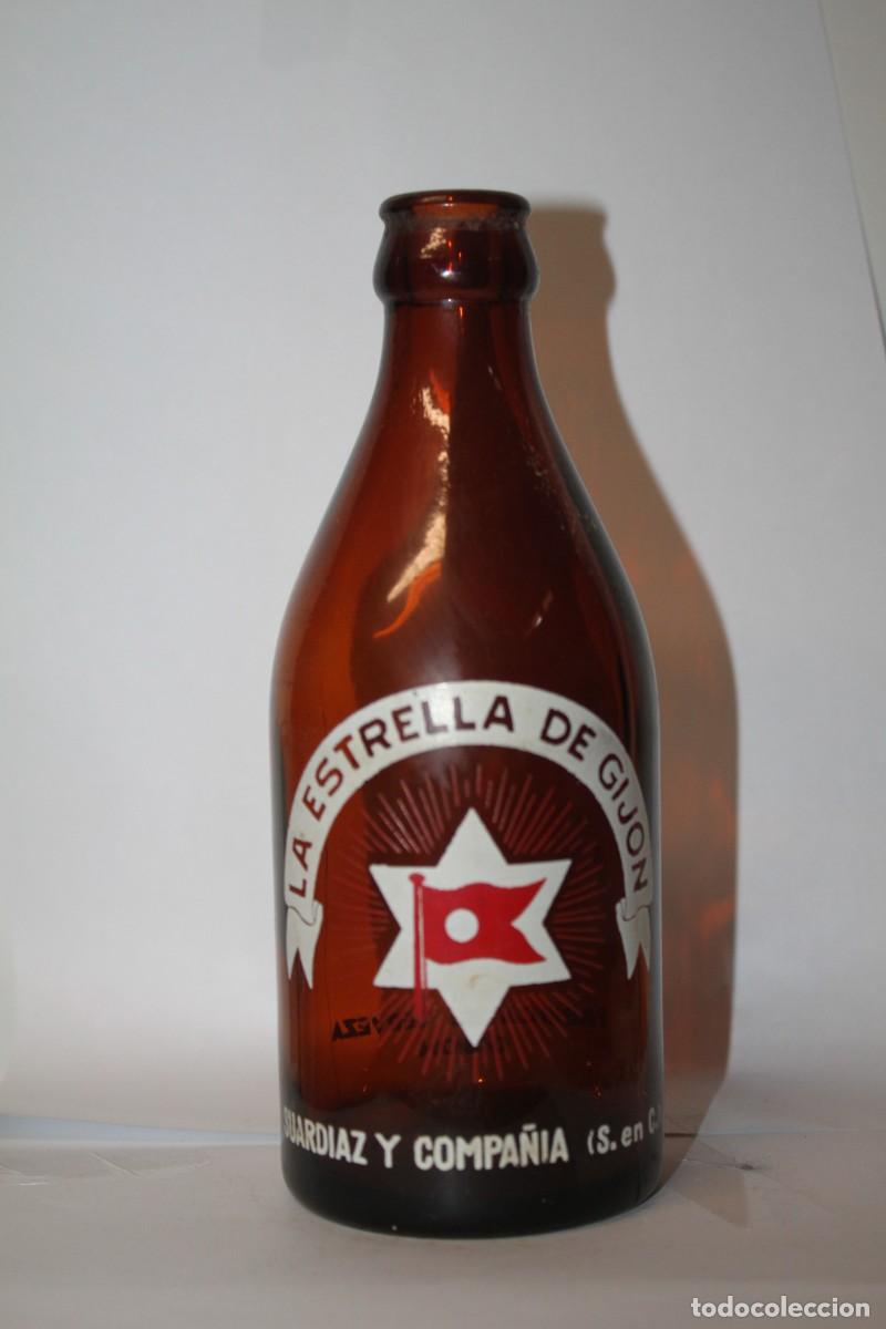 Coleccionismo de cervezas: BOTELLA CERVEZA LA ESTRELLA DE GIJON, 33 CL