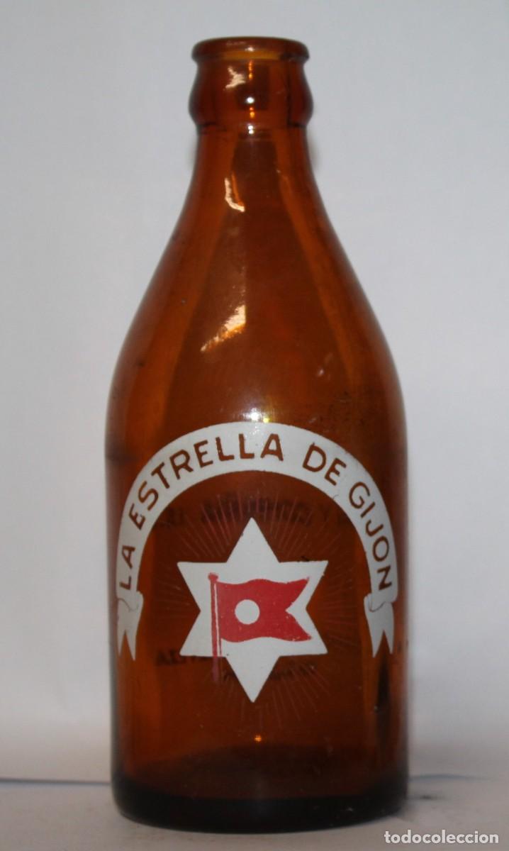 Coleccionismo de cervezas: BOTELLA CERVEZA LA ESTRELLA DE GIJON, 33 CL.