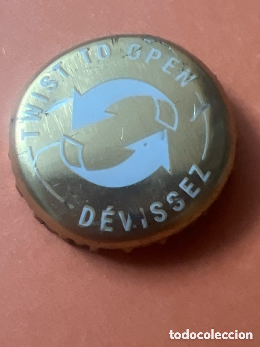 Coleccionismo de cervezas: T4/X101/Q3. Chapa tap&oacute;n corona de la cerveza francesa CARREFOUR (twist to open - devissez)