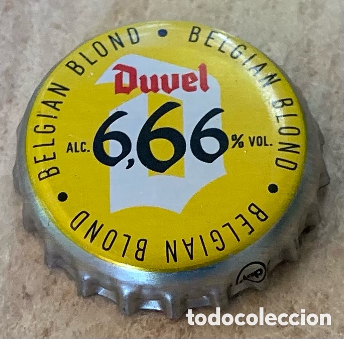 Coleccionismo de cervezas: CHAPA BEER CERVEZA BOTTLE CAP TAP&Oacute;N CORONA BIRRA BIERE TAPPI DUVEL(6).BELGICA--LOTE N.2569--CARMANJO