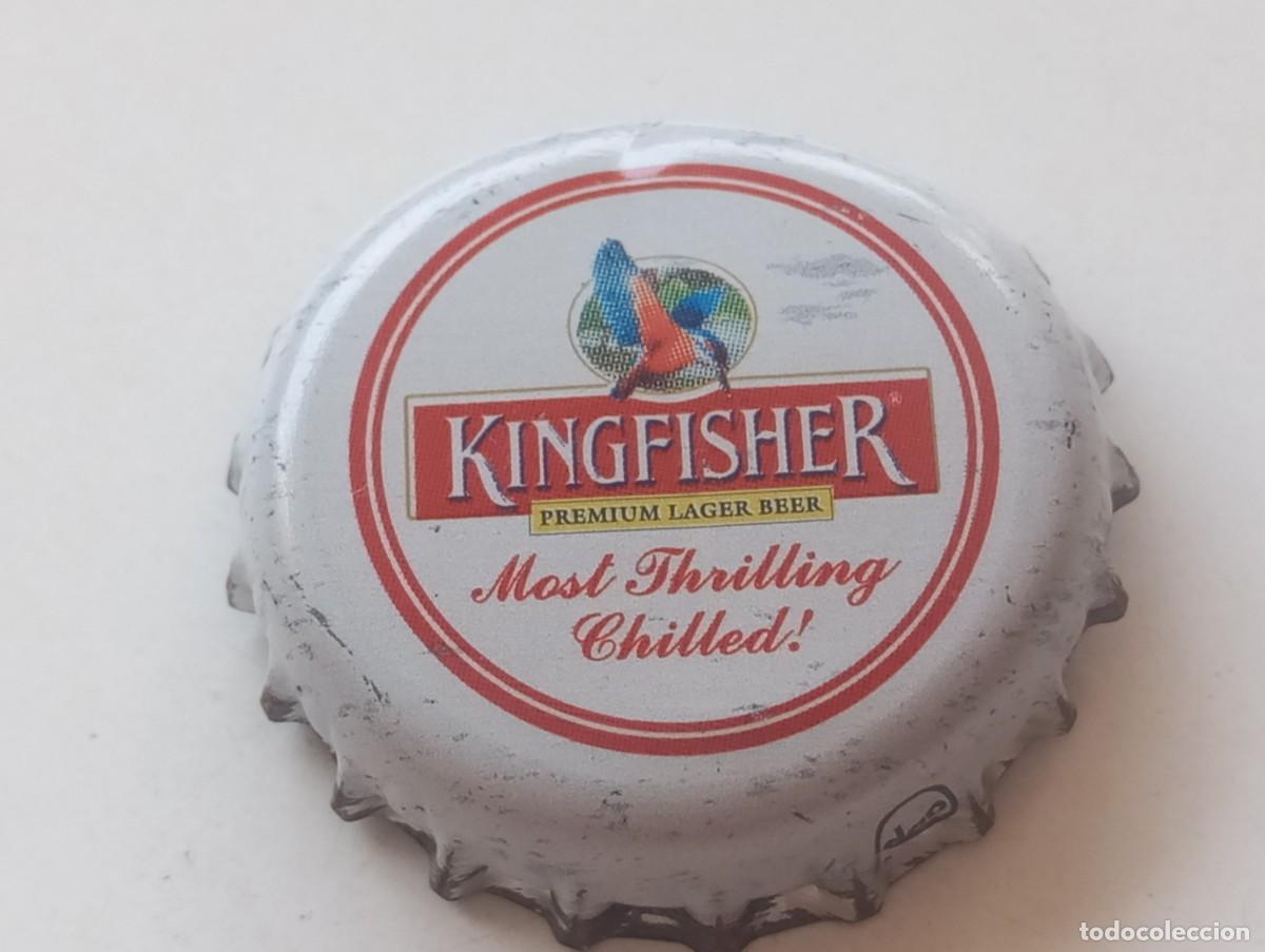 Coleccionismo de cervezas: Chapa tap&oacute;n corona de la cerveza inglesa KINGFISHER PREMIUM LAGER BEER