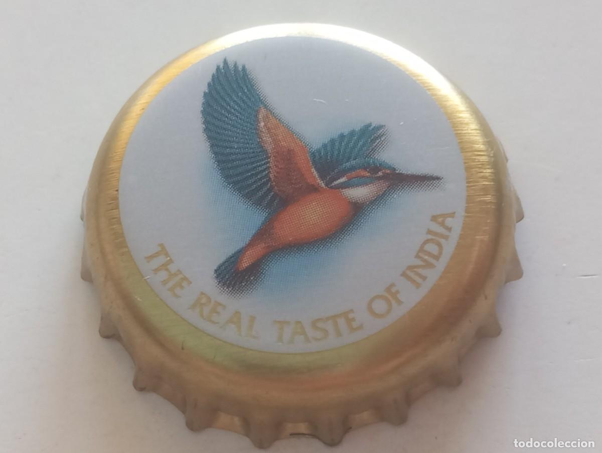 Coleccionismo de cervezas: Chapa tap&oacute;n corona ALEMANA de la cerveza inglesa KINGFISHER THE REAL TASTE OF INDIA