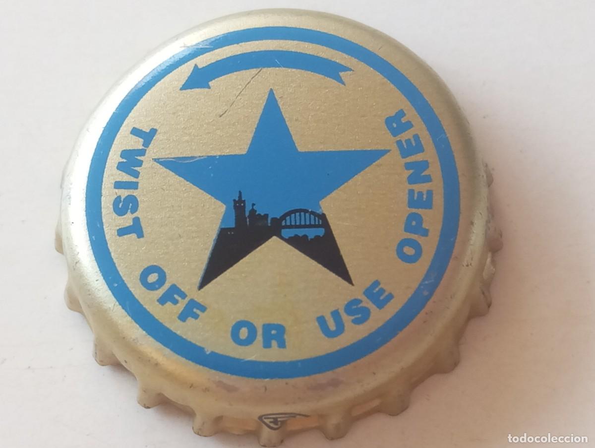 Coleccionismo de cervezas: Chapa tap&oacute;n corona de la cerveza inglesa NEWCASTLE (TWIST OFF OR USE OPENER)