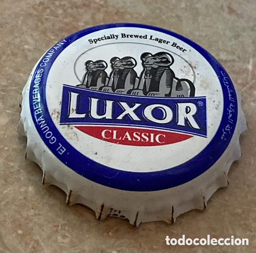 Coleccionismo de cervezas: CHAPA BEER CERVEZA BOTTLE CAP TAP&Oacute;N CORONA BIRRA BIERE TAPPI LUXOR. EGIPTO--LOTE N.3620-CARMANJO