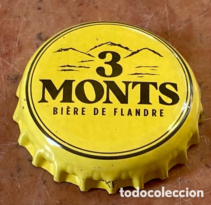 Coleccionismo de cervezas: CERVEZA BIER TAP&Oacute;N CORONA BOTTLE CAP CHAPA BEER BIRRA BIERE 3 MONTS.FRANCIA --LOTE N. 4096--CARMANJO