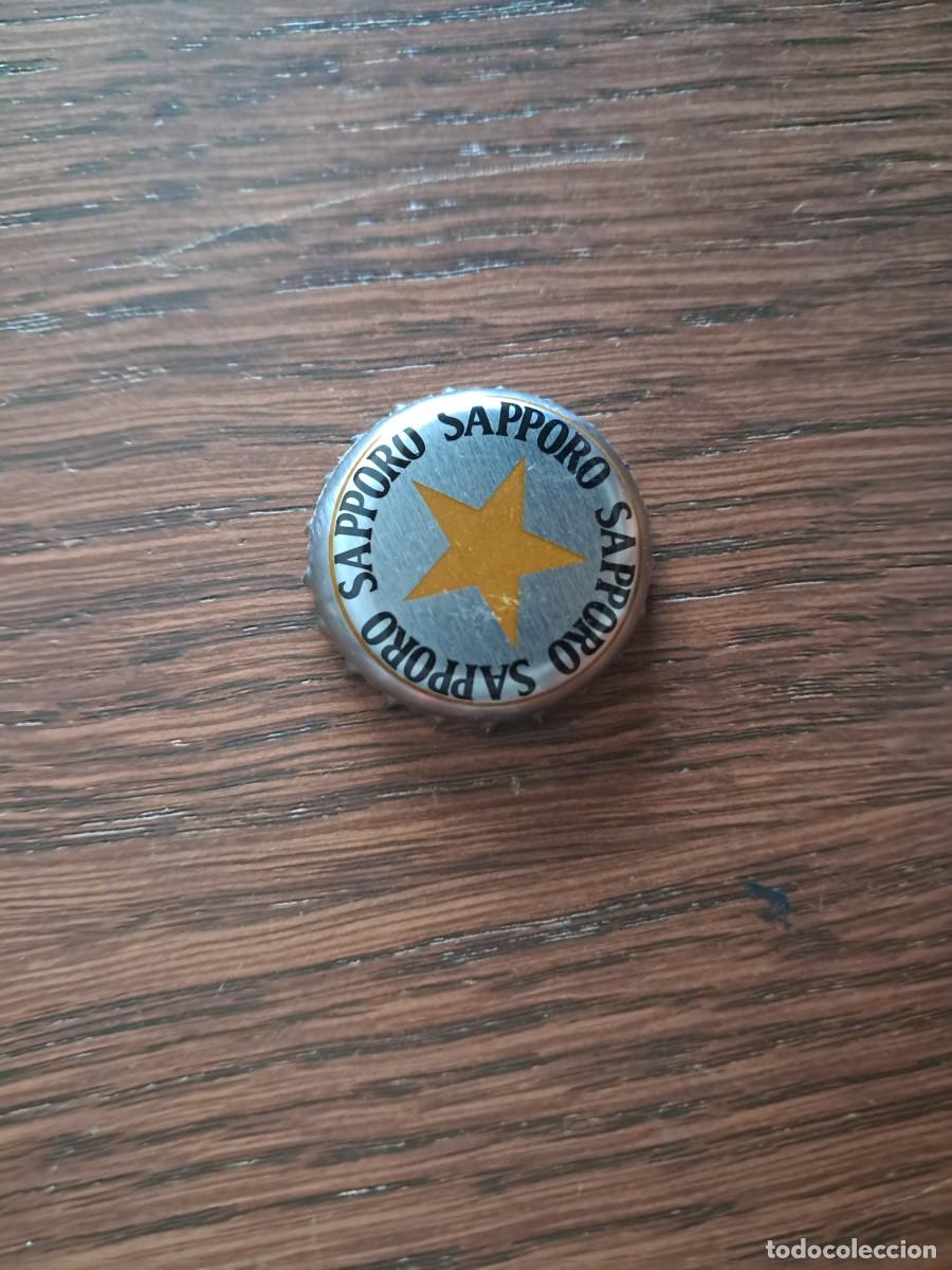Coleccionismo de cervezas: chapa tap&oacute;n corona de cerveza Japonesa, Sapporo.