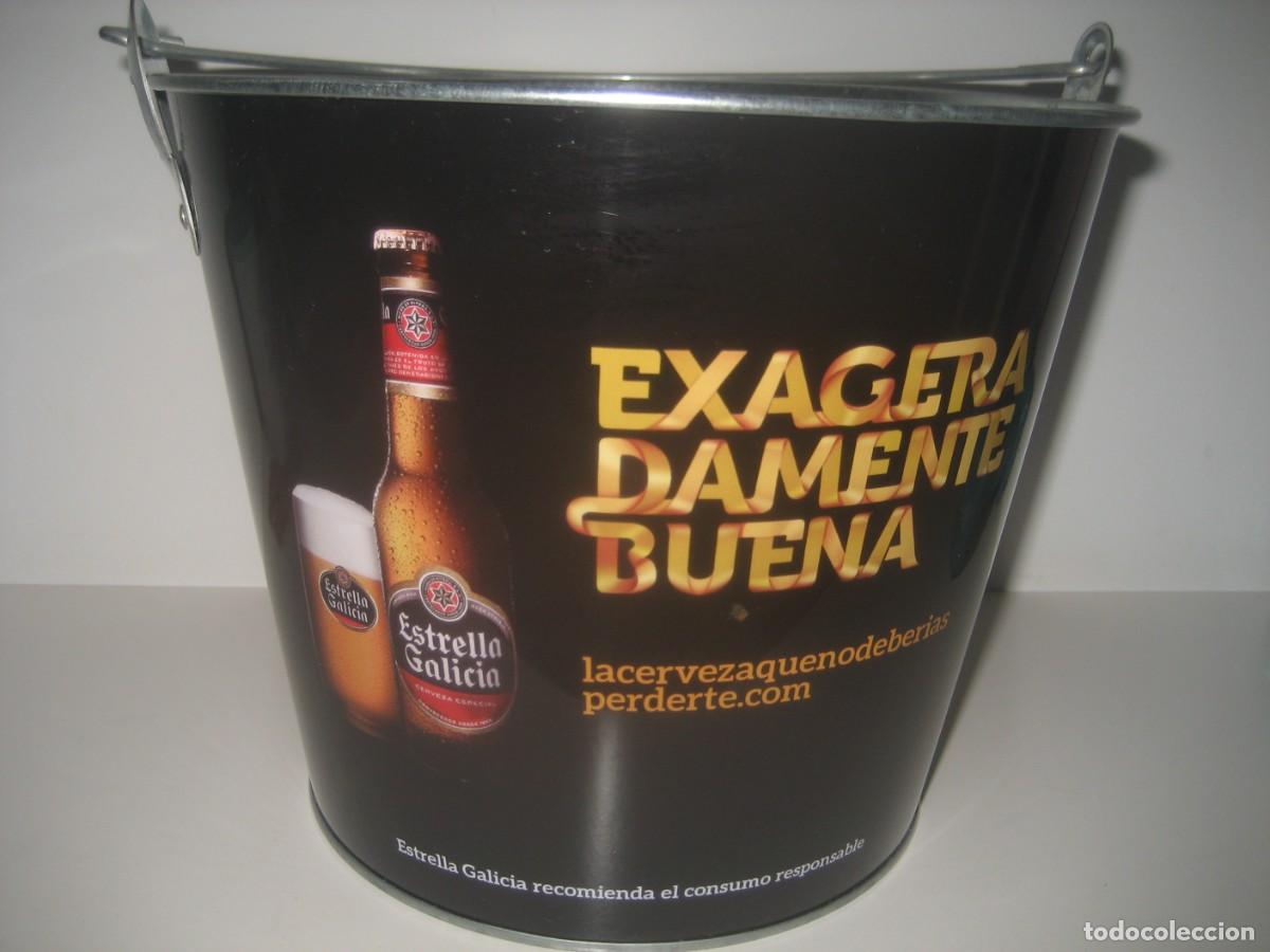 Coleccionismo de cervezas: CUBITERA, ENFRIADOR, CUBO METAL CERVEZA ESTRELLA GALICIA N&ordm;1