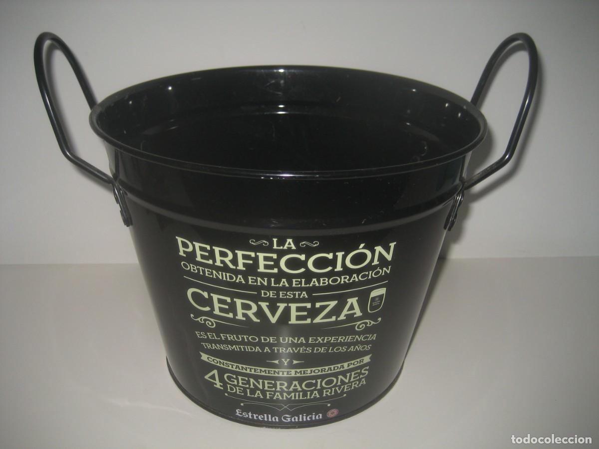 Coleccionismo de cervezas: CUBITERA, ENFRIADOR, CUBO METAL CERVEZA ESTRELLA GALICIA N&ordm;2