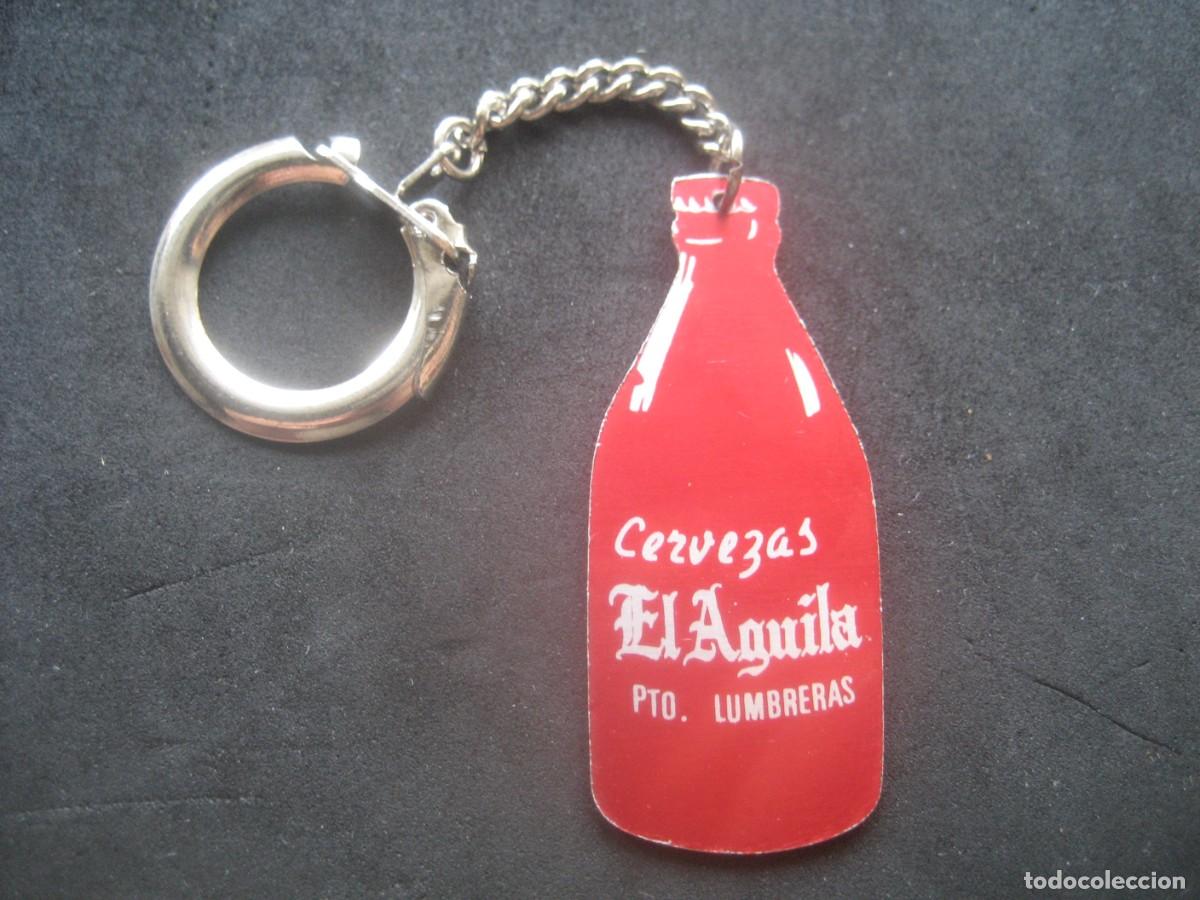 Coleccionismo de cervezas: LLAVERO CERVEZAS EL AGUILA. DISTRIBUIDOR: HIJO DE PEDRO GARCIA RUBIO. PUERTO LUMBRERAS, MURCIA