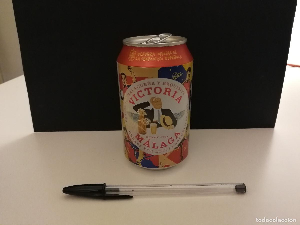Coleccionismo de cervezas: LATA VACIA - VICTORIA MALAGA - CERVEZA - BEBIDA OFICIAL SELECCION FUTBOL ESPA&Ntilde;OLA - Mikel Oyarzabal