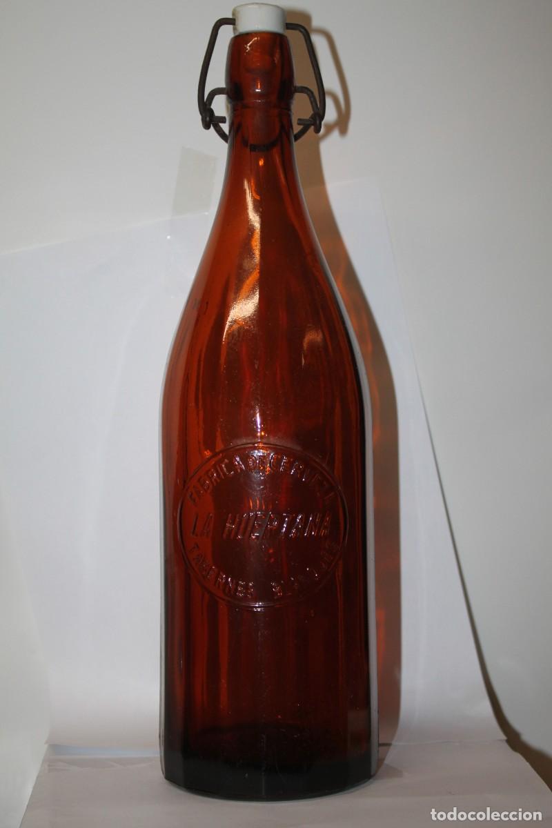 Coleccionismo de cervezas: BOTELLA CERVEZA LA HUERTANA, LITRO