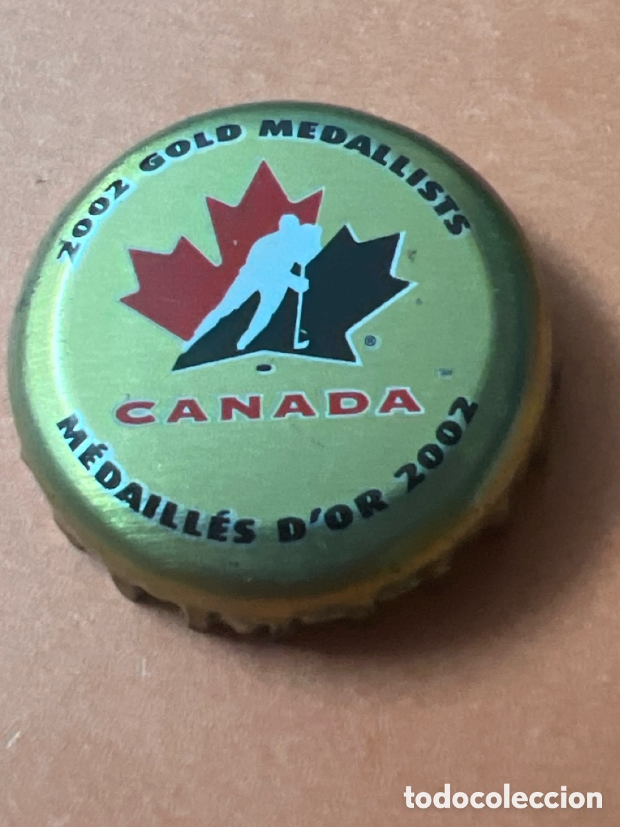 Coleccionismo de cervezas: T4/X120/ C1. CHAPA CERVEZA - Canada 2002 Gold Medallists Medaill&eacute;s d'or 2002 - CANAD&Aacute;