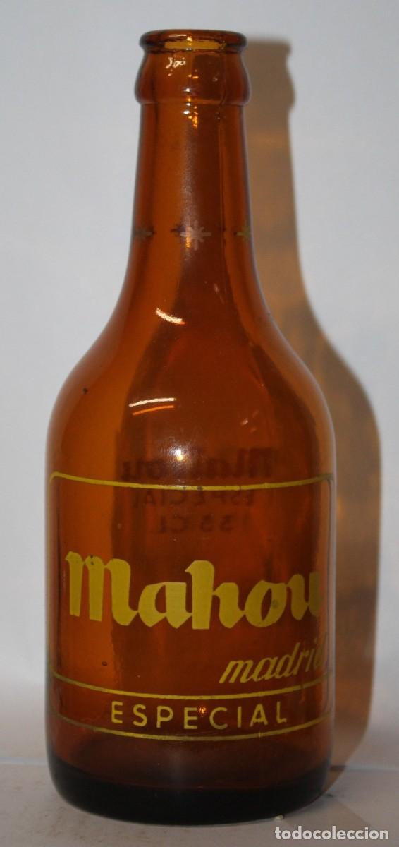 Coleccionismo de cervezas: BOTELLA CERVEZA MAHOU 33 CL. SERIGRAFIA AMARILLA