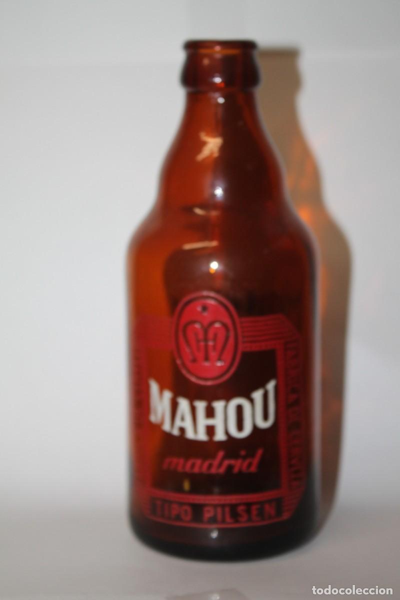 Coleccionismo de cervezas: ANTIGUA BOTELLA CERVEZA MAHOU 33 CL. SERIGRAFIADA