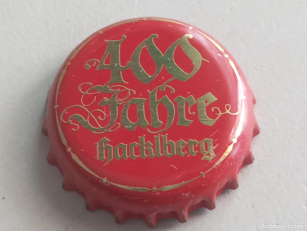 Coleccionismo de cervezas: Chapa tap&oacute;n corona de la cerveza alemana HACKLBERG 400 JAHRE