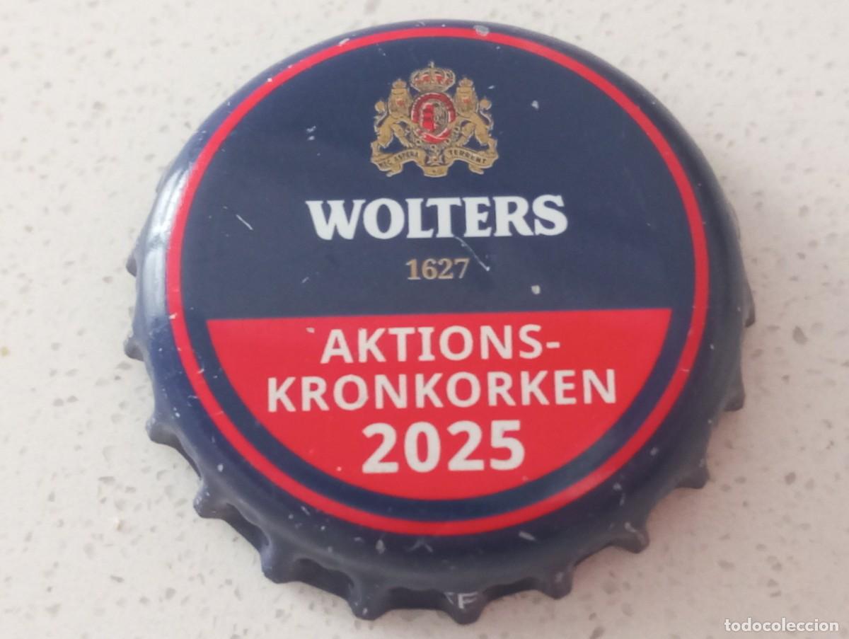 Coleccionismo de cervezas: Chapa tap&oacute;n corona de la cerveza alemana WOLTERS 1627 AKTIONS-KRONKORKEN 2025