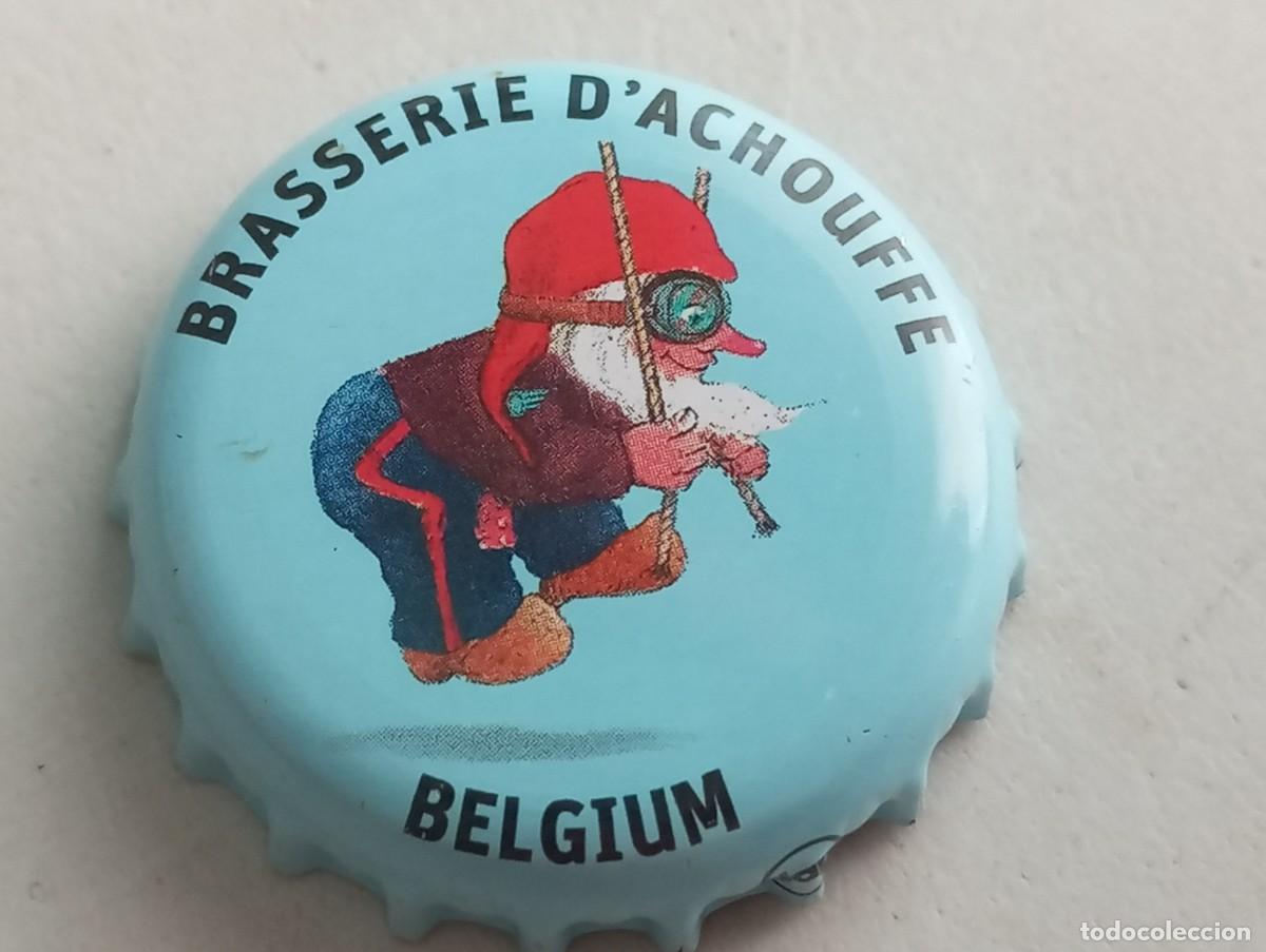 Coleccionismo de cervezas: Chapa tap&oacute;n corona de la cerveza belga BRASSERIE D'ACHOUFFE