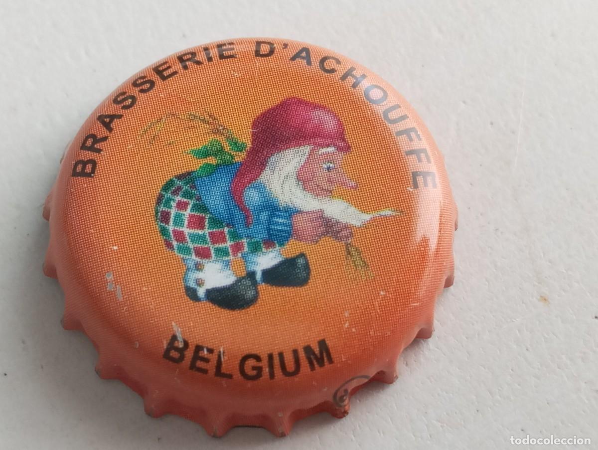 Coleccionismo de cervezas: Chapa tap&oacute;n corona de la cerveza belga BRASSERIE D'ACHOUFFE
