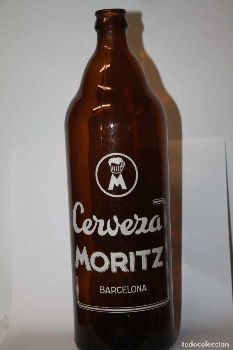 Coleccionismo de cervezas: ANTIGUA BOTELLA CERVEZA MORITZ, LITRO