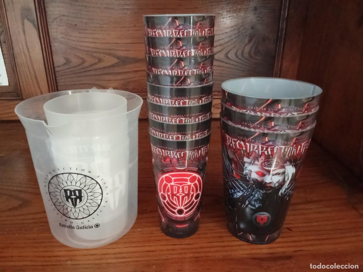 Coleccionismo de cervezas: Lote 14 Vasos + Jarra Resurrection Fest 22-26 *Leer descripci&oacute;n*